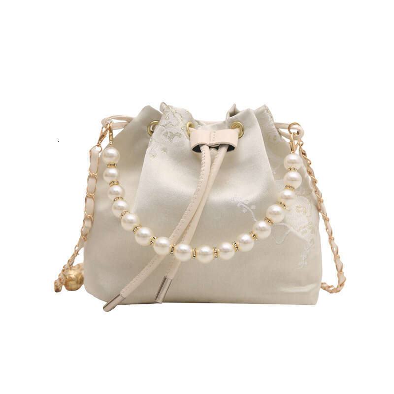 2025 Chinese Bucket Retro Summer New Embroidered Ancient Style Handbag Hanfu Accessory Crossbody Shoulder Bag