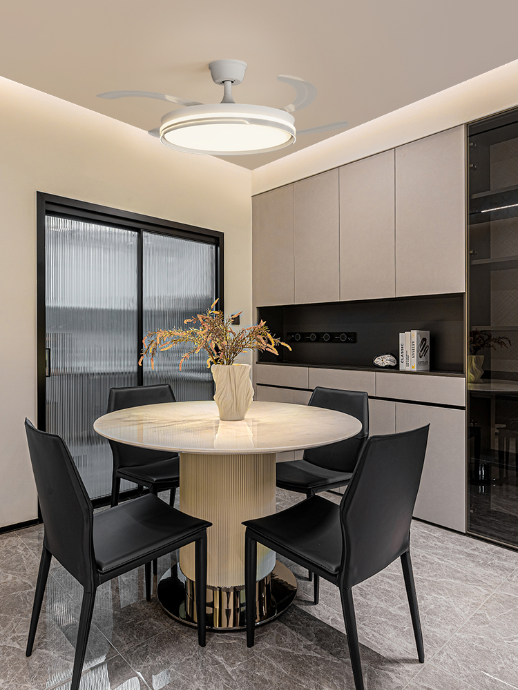 Stylish Contemporary Ceiling Fans Integrated with Brightening Lights for Cozy Spaces Variable frequency 6-speed