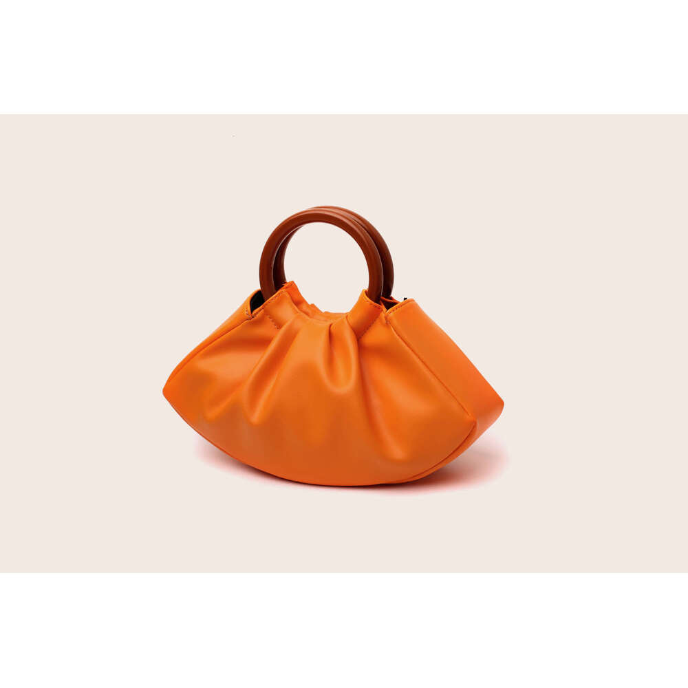 Folding handbag cloud bag dinner bag cute solid wood handbag fashionable and high-end women's handbag