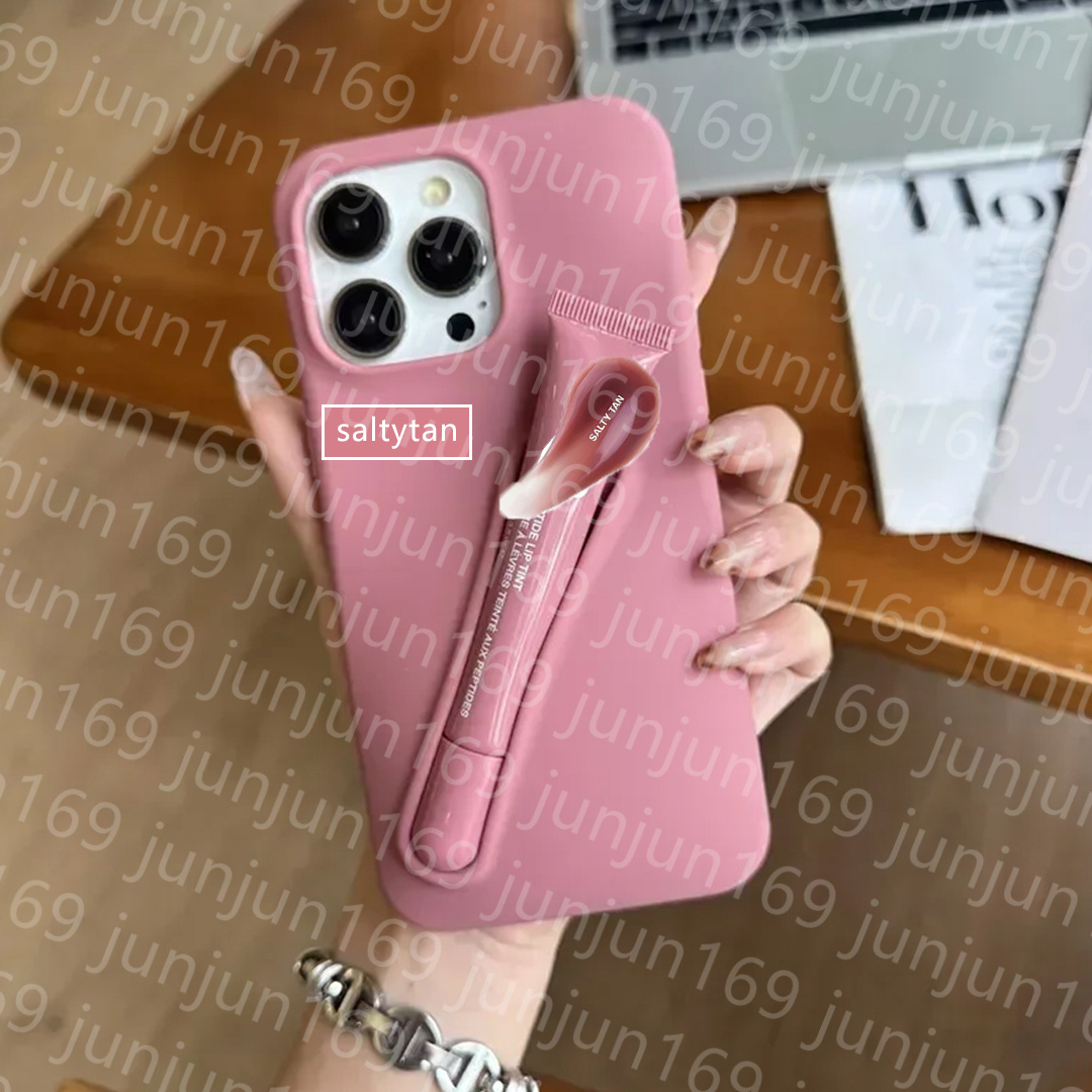 phone case Lipstick Case Apple iphone 16 pro max cases Lip Gloss Lipstick Lip Balm 3D Make-Up Silicone Phone Case for iPhone 15 14 13 Holder Cover Sil