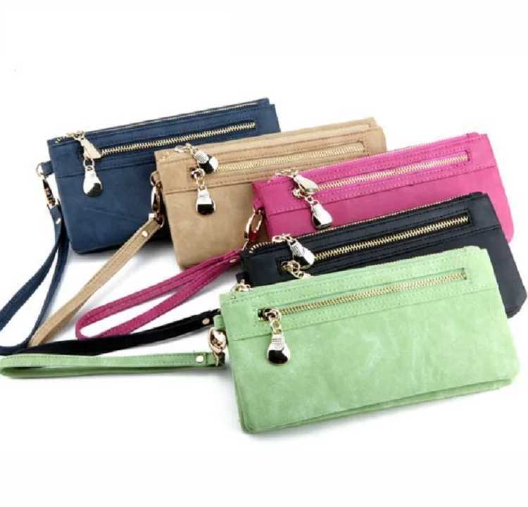 Fi Wen Large Capacity Leather Wallets Lady Lg Big Zipper Purse Fem Mey Bag Phe Cluh Wt Wristlet Y250707