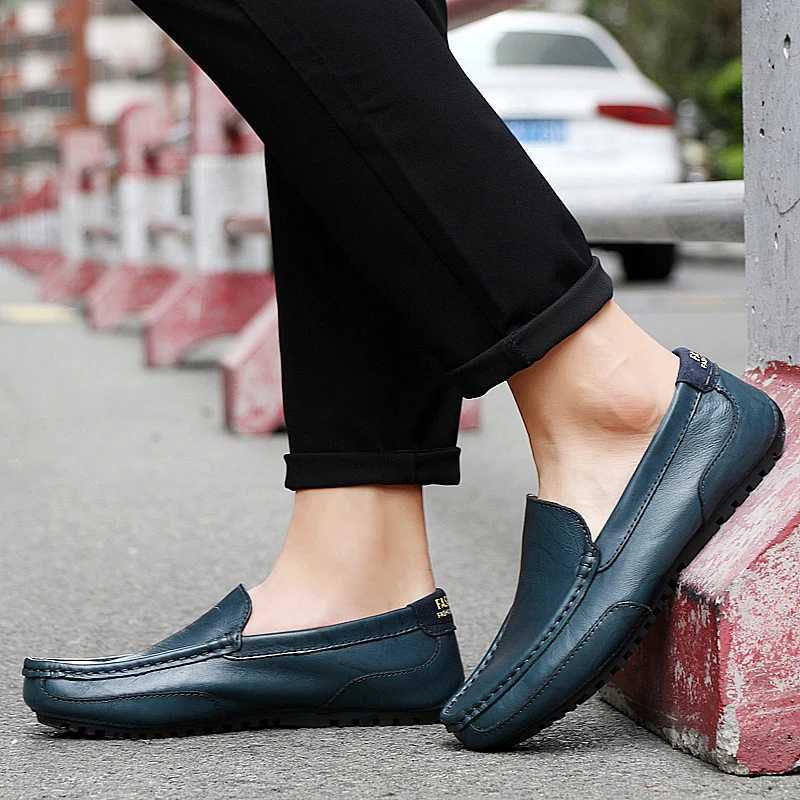 Man Leather Shoes Handmade High-quality Loafers Summer New 2023 Outdoor Casual Driving Shoes Sneakers Men Luxury Large Size 47 Y250707