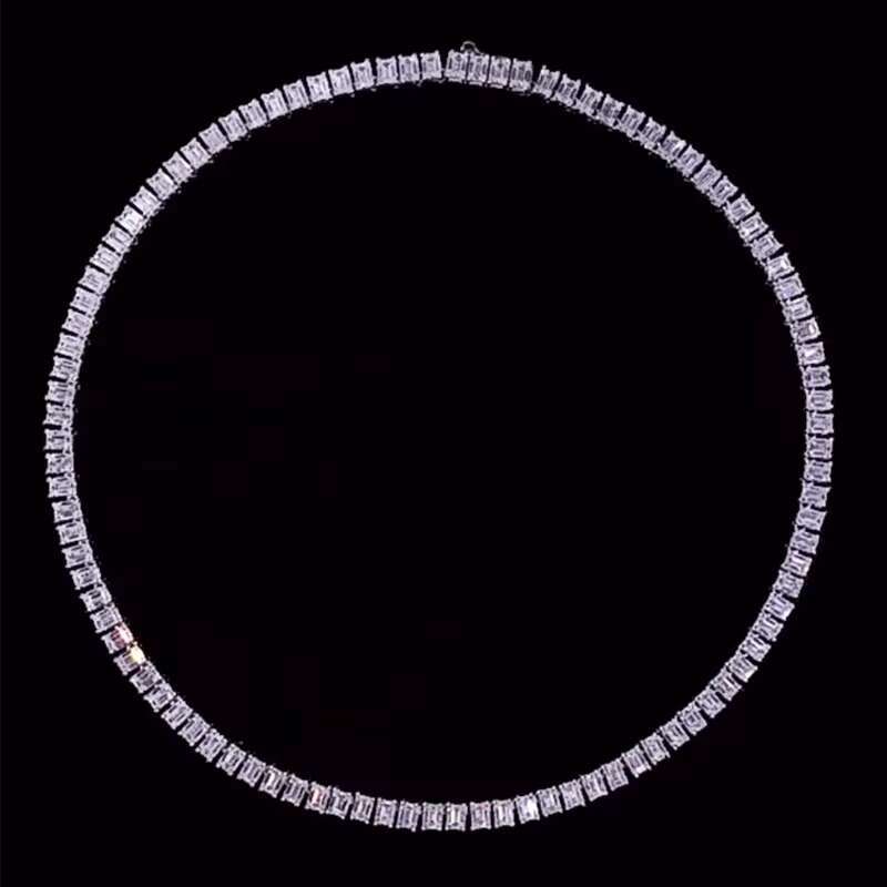 5mm Lab Diamond vVS1 Tennis Chain Necklace Mens Diamond Chain for Weddings Gifts Parties Designer-Style Lab Diamond Jewelry