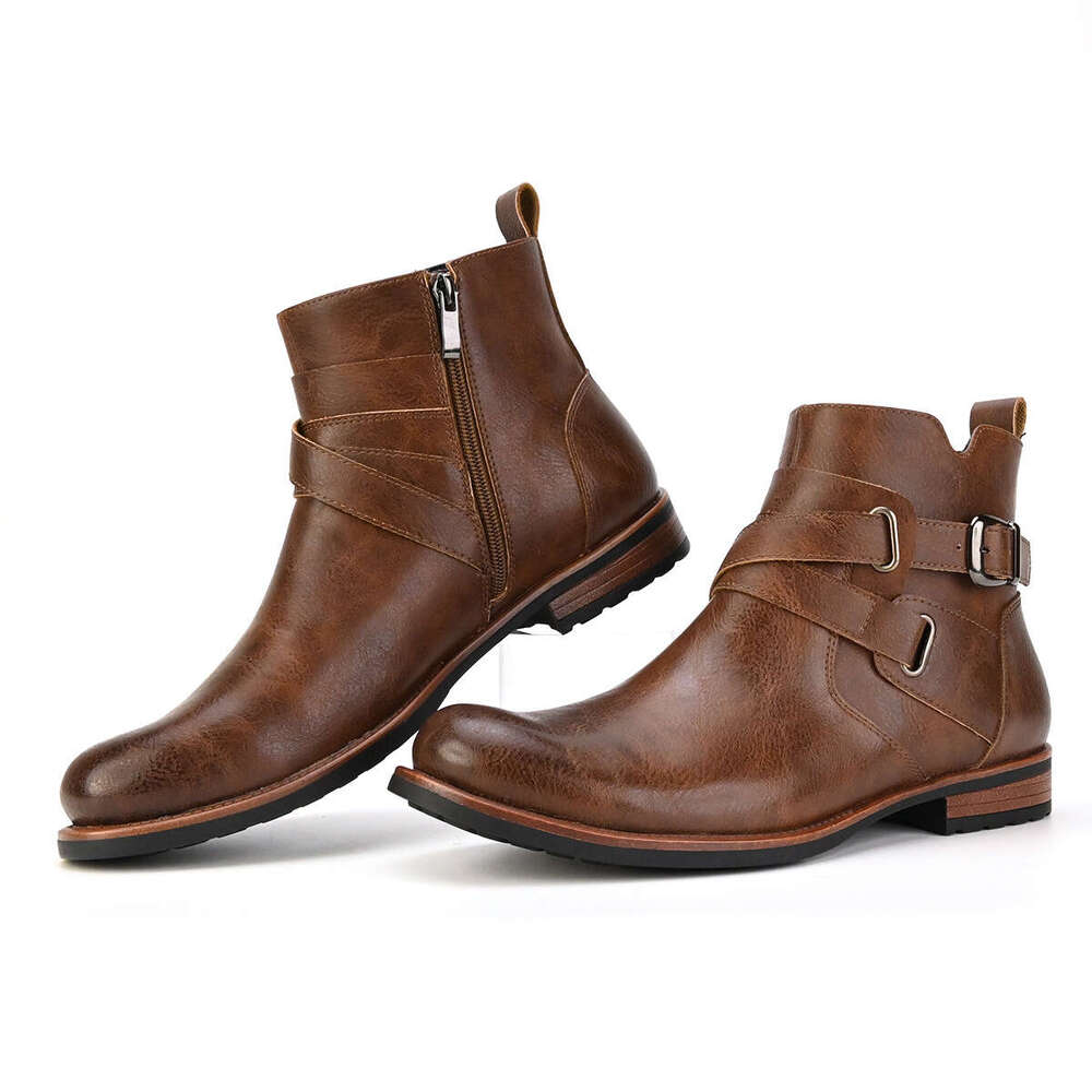 Men's British Style Low Free shipping Heel Daily Casual Boots
