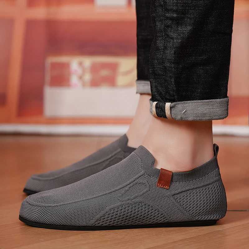 YRZL Lightweight Breathable Loafers Men Thin Bott Summer Anti-Slip Mesh Casual Shoes Cfortable Driving Walking Off Mens Y250707