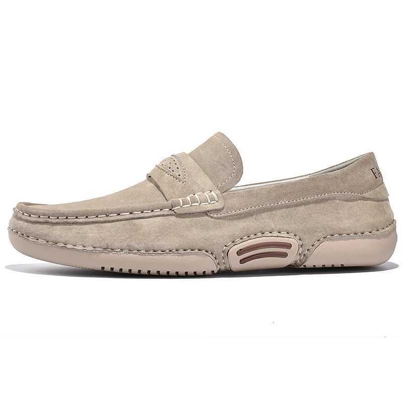 Quality Genuine Leather Shoes Men Loafers Slip On Soft Leather Casual Men Shoes Comfort Driving Shoes Men Flats Walking Footwear Y250707
