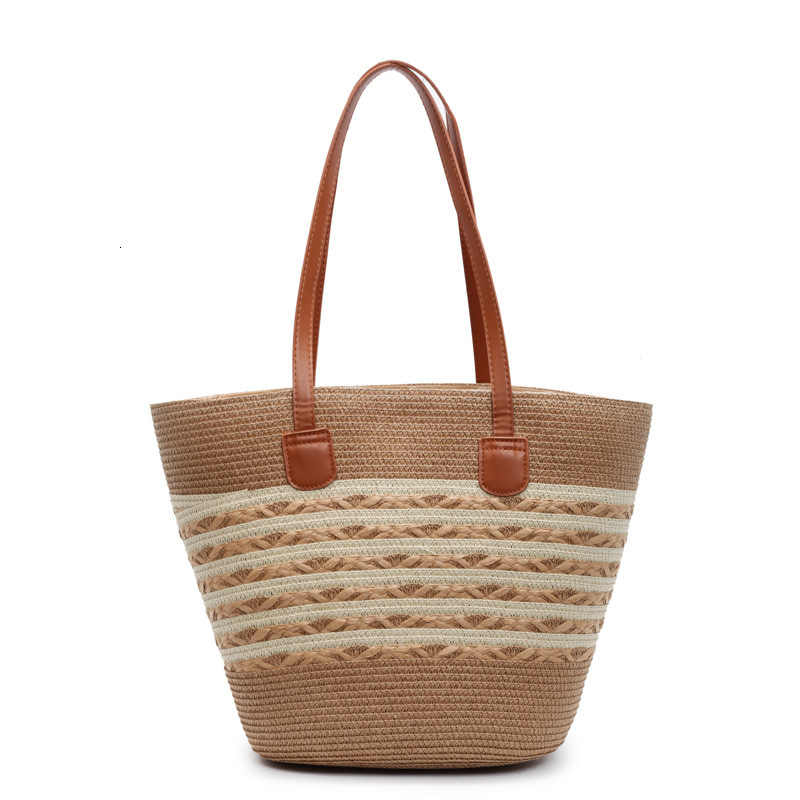 Free shipping designer Straw Beach Bag Versatile Handbag Large Capacity Shoulder Bag Basket French Style Straw Bag Bucket Tote Bag New Model