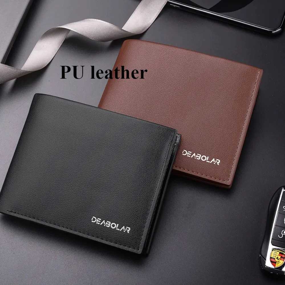 Genuine Leather Mens Wallet Premium Product Real Cowhide Wallets For Man Short Black Wallet Portefeuille Hme Short Purses Y250707