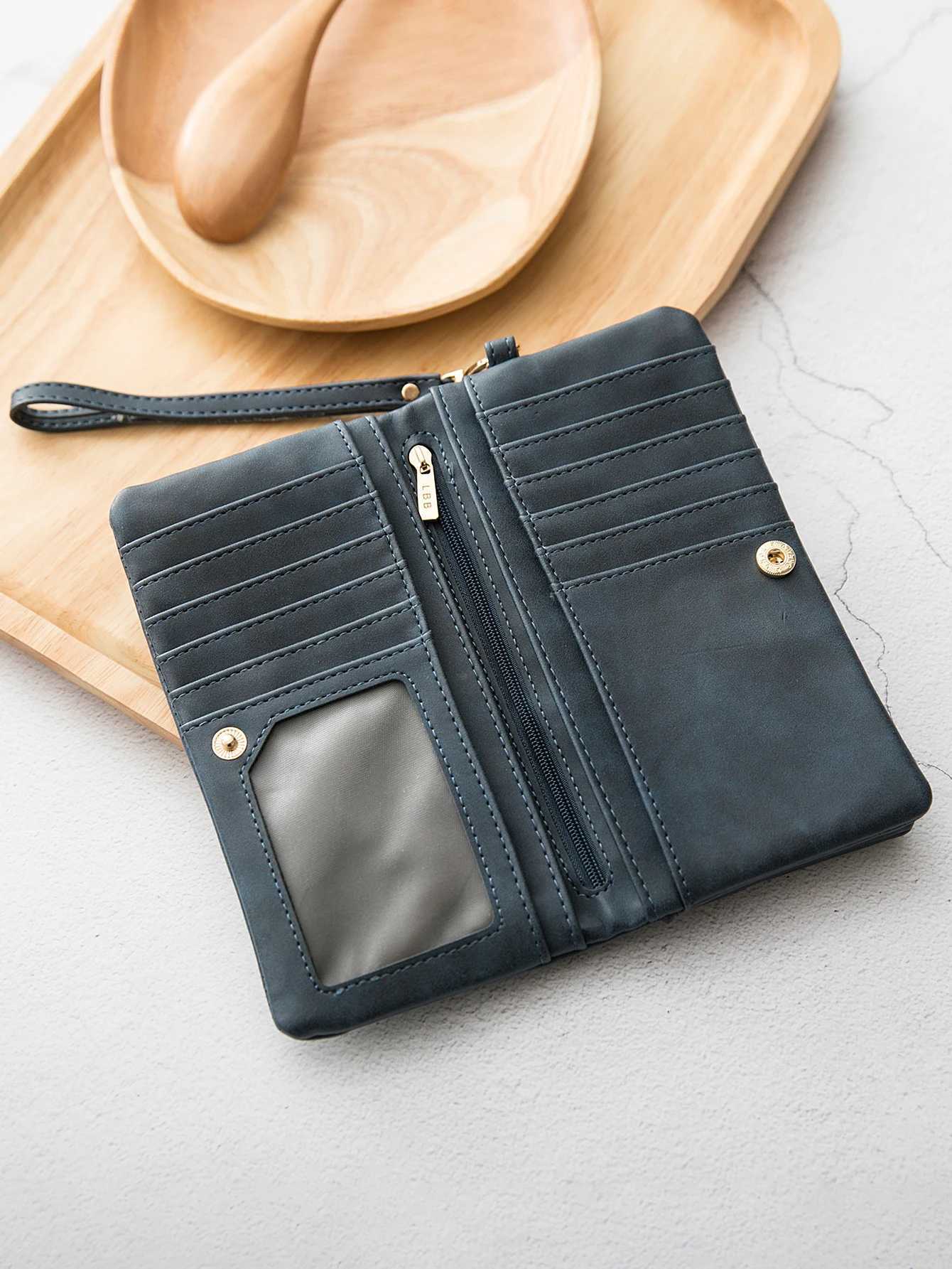 Fi Wens LG Wallet Large Capacity Double Fold Multi Card Slot Wallet Multi-functional Double Zipper Handbag Y250707