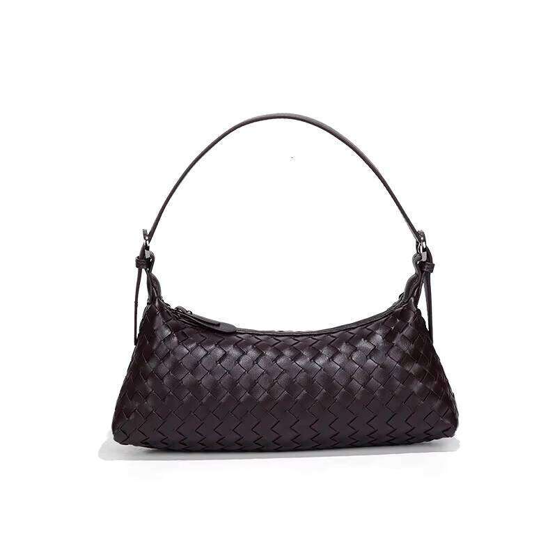 DHgargets Summer New Style New Fashion Leather Hand Woven Tote Handmade