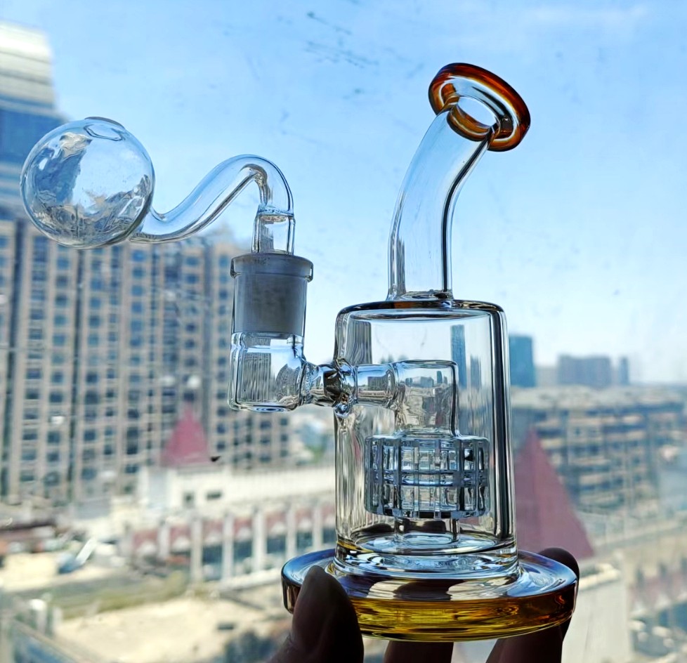 Glass Bong Hookahs smoke Water Pipes downstem Setreo Matrix perc glass Oil heady dab rigs with 14mm banger