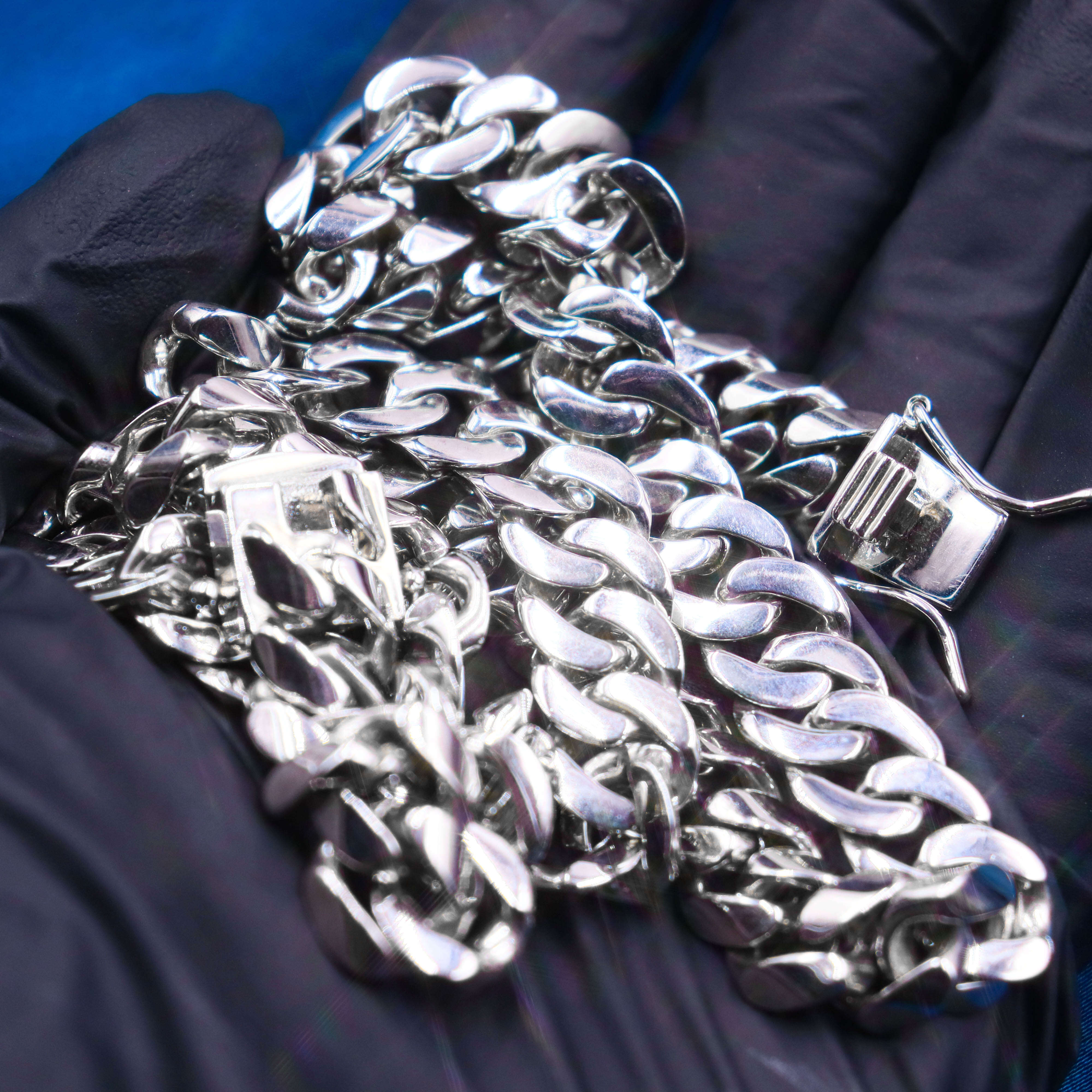 Fine Jewelry Necklaces 10MM HOT Sell HipHop Fashionable and Retro Necklaces and Bracelet 925 Silver Copper