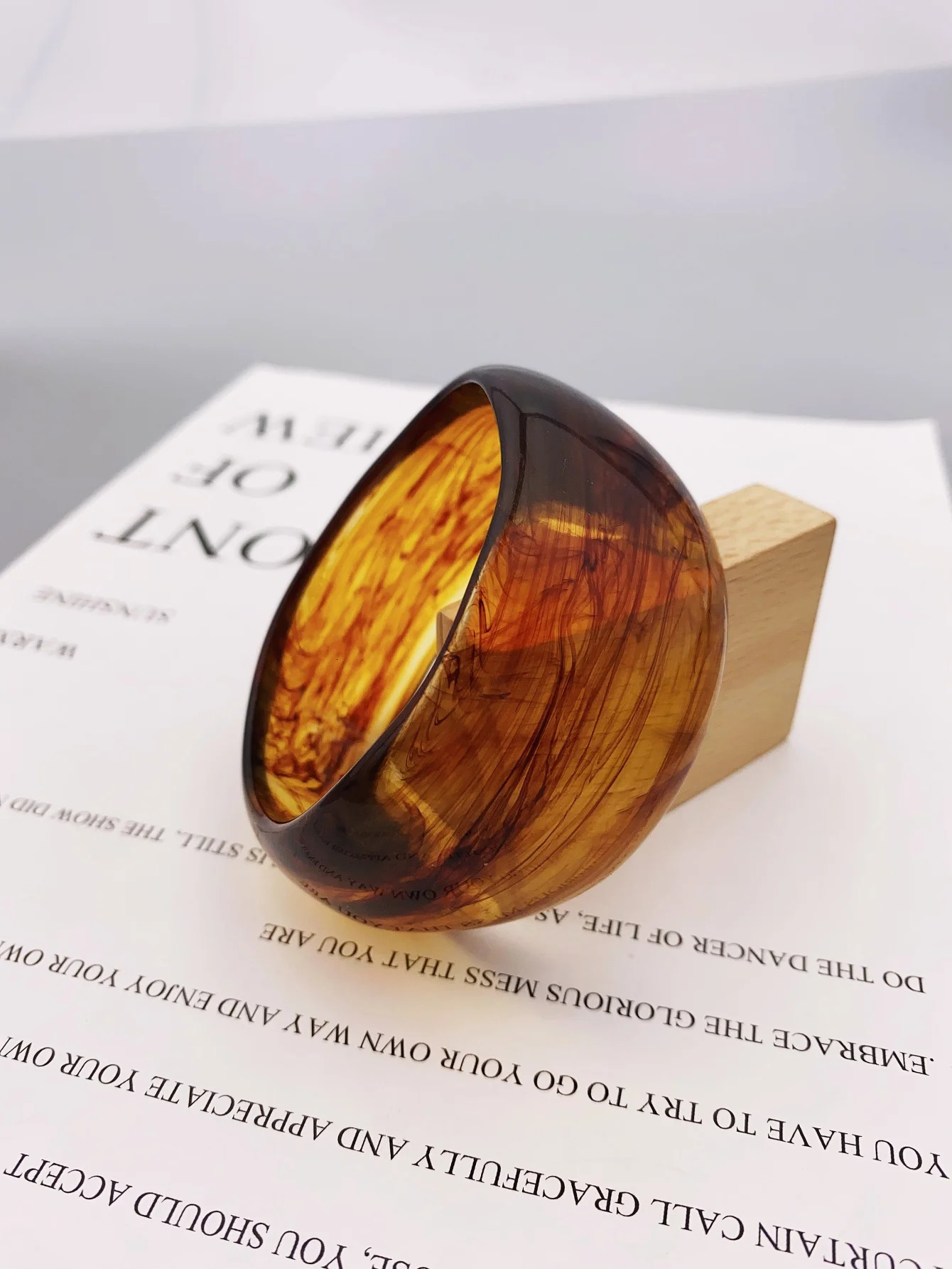 Fashionable irregular bangles with marble pattern for women bracelets for women 250701