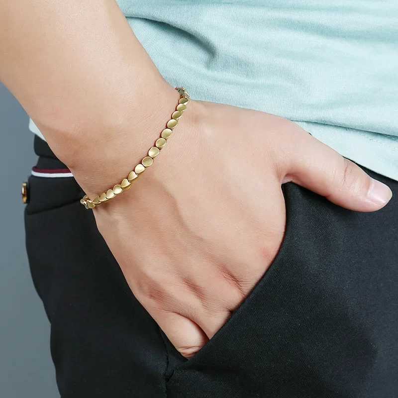 Handmade Tibetan Copper Bead Bracelet for Women Adjustable Rope Chain Men Bracelets Gold Color Braided Boho Vintage Jewelry Gift XJ250707