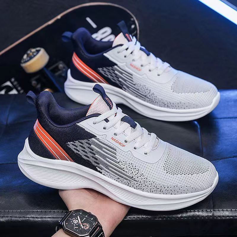 2025 Men's Sneakers Summer Mesh New Breathable Soft Sole Versatile Lightweight Casual Non-Slip Running Shoes for Students