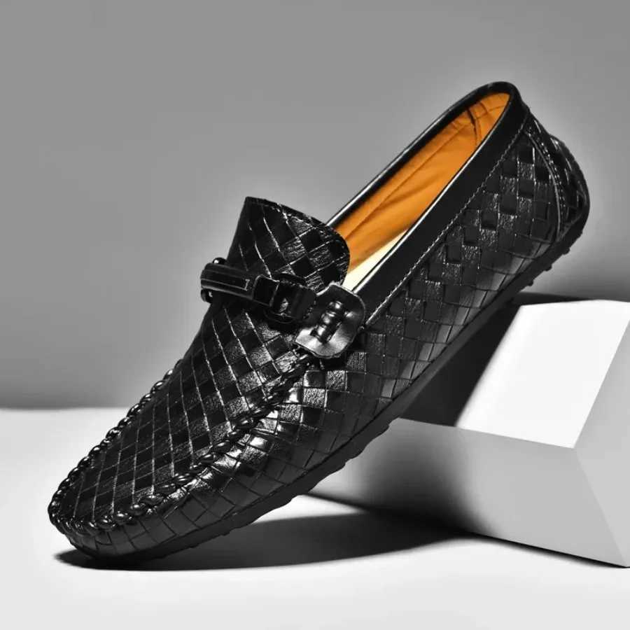 ioni Leather Men Casual Shoes Breathable Slip On Dress Shoes High Quality Loafers Lightweight Driving Shoes Zapatos Hbre Y250707