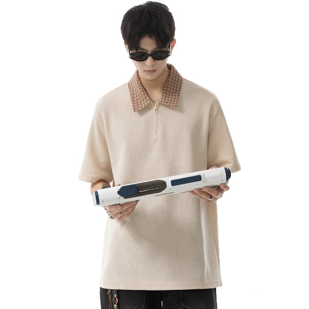 Fake Two-piece Polo Collar Short Sleeve T-shirt For Men Summer 2025 Designer Short Sleeves New Loose Casual Color-block Five-quarter Sleeve Tee