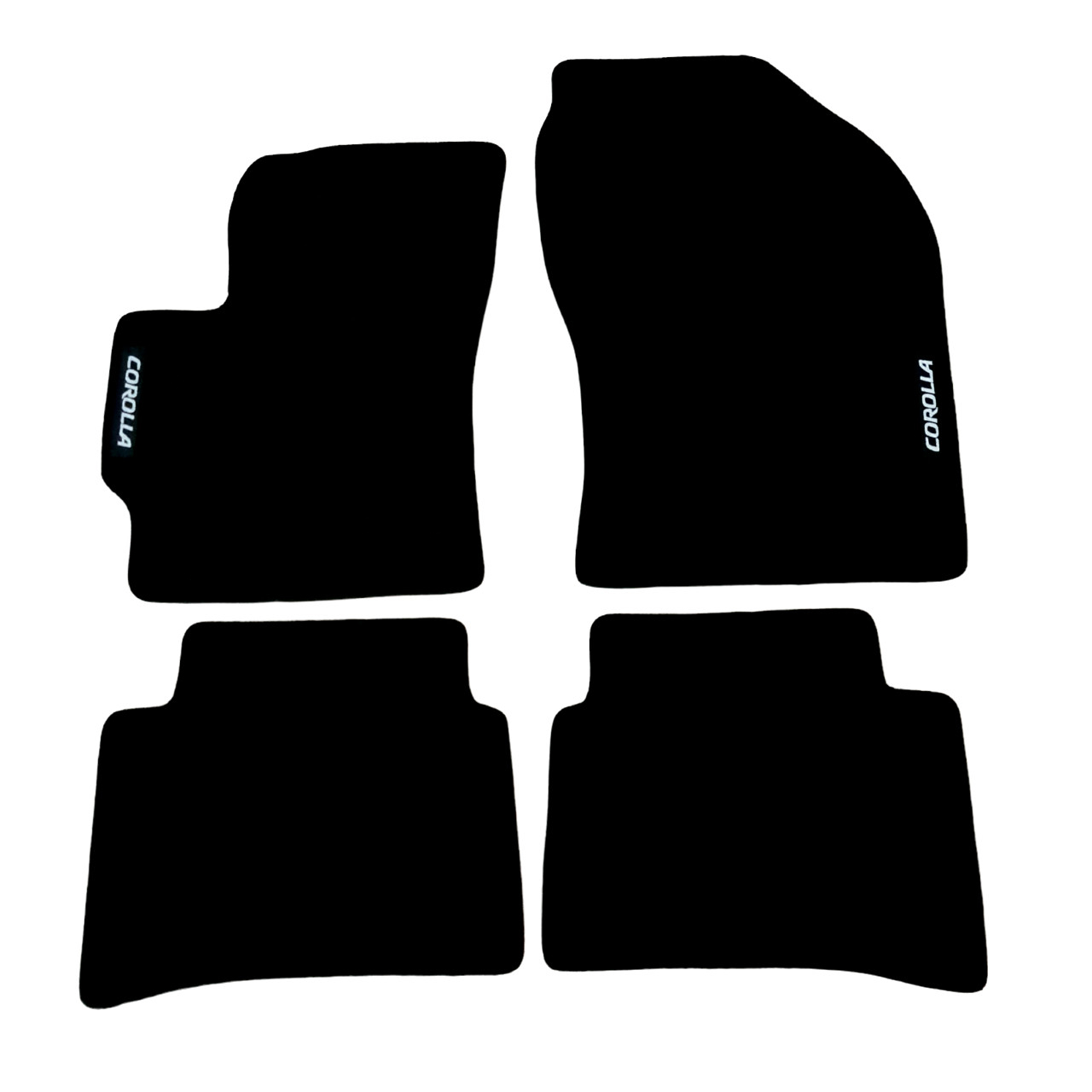 Car Floor Mats For Toyota Corolla Sedan Velour Waterproof Black Carpet Rugs New