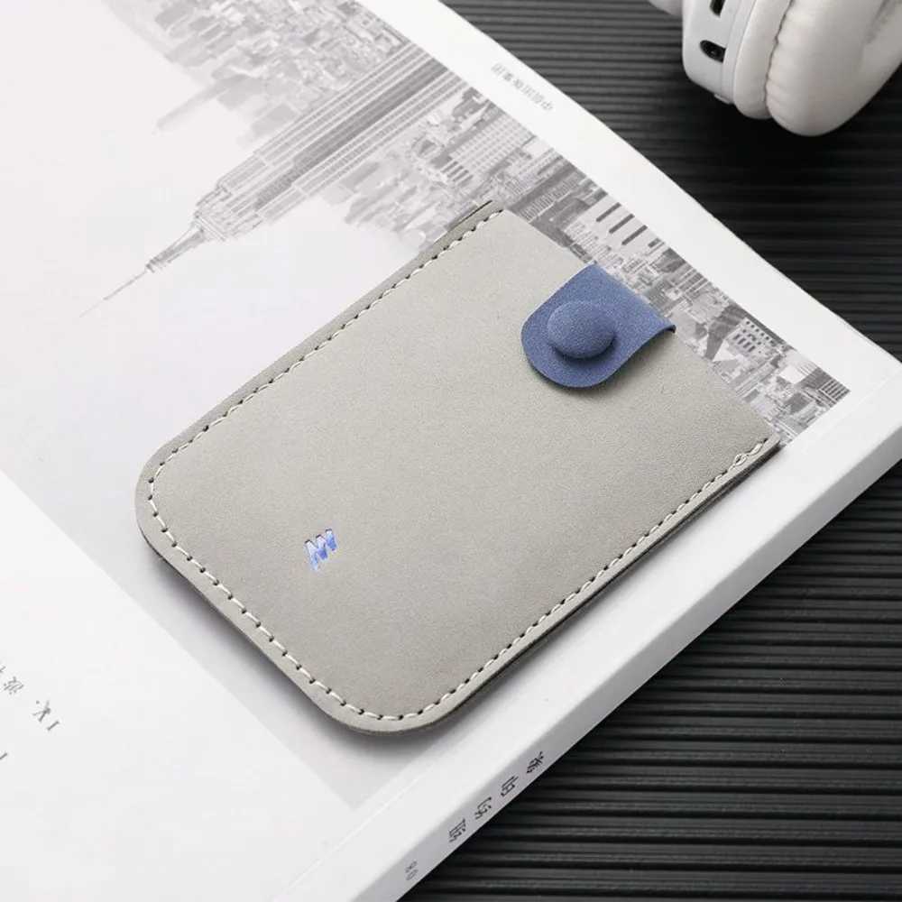 Pl-out Type Mini Card Wallet 4 Card Pockets ID Card Holder Fi Slim RFID Blocking PU Leather Purses Business Card Case Y250707