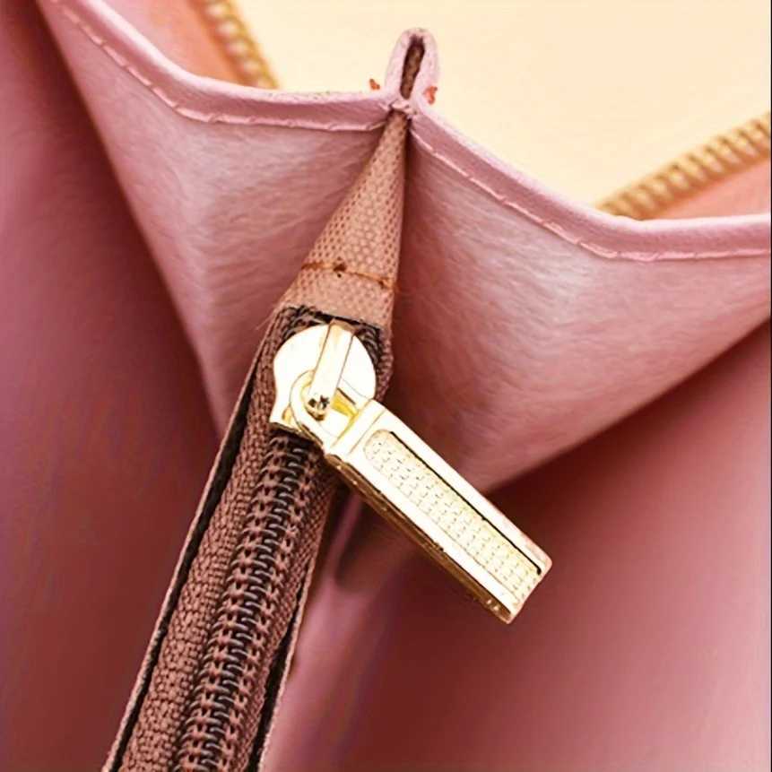 Ladiess Wallet Elegant Wallet Storage Portable Storage Wallet Large Capacity Wallet Double Layer Cell Phone Bag Y250707
