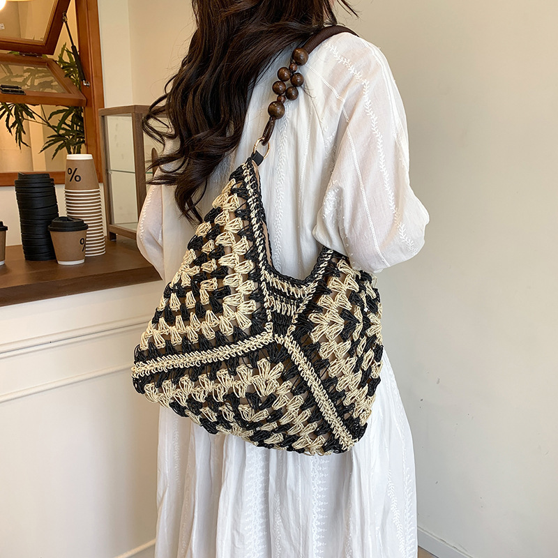 Free shipping designer High-Value Large-Capacity Woven Bag for Women New Fashionable Shoulder Bag Straw Bag Casual Commuter Tote Bag Trendy