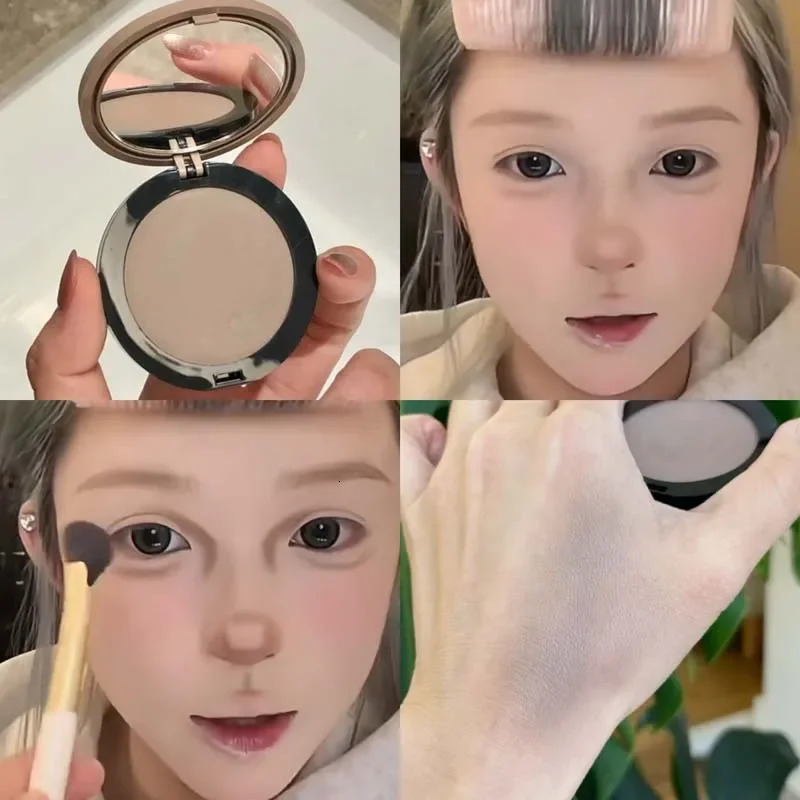 Matte Cement Brown Nose Shadow Facial Contouring Press Powder Monochrome Natural Color Rendering 3D Makeup Contour Palette 250707