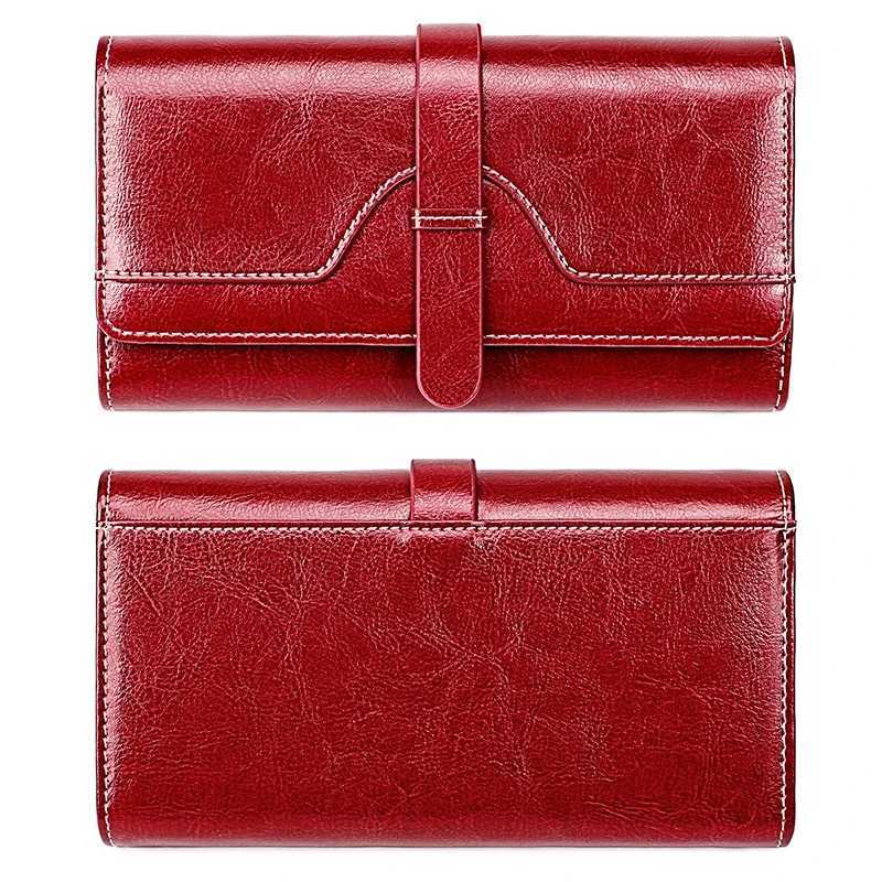 New RFID Genuine Leather Wen LG Wallets Name Engraving Card Holder Fem Wallet Phe Bag Coin Pocket Zipper Wen Purse Y250707