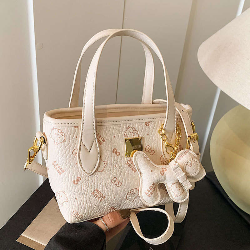 Lanjia Dhgargets High Quality Fashion Printed Lychee Texture Handbag Bucket Korean Style Casual Commuter Versatile Crossbody Women S Bag C