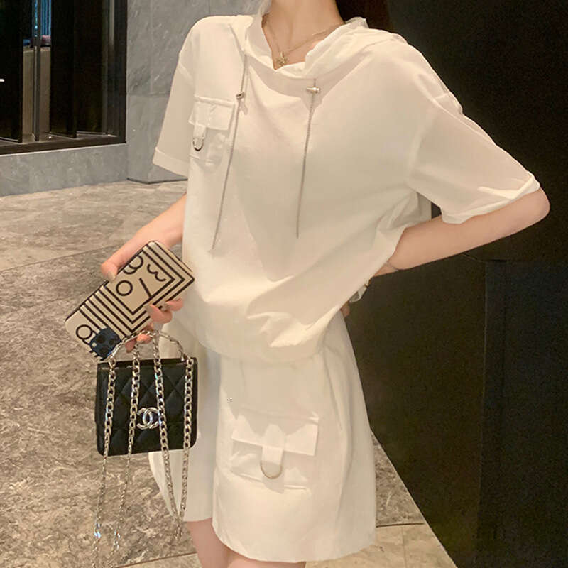 Fashion Casual Sports Suit For Women Summer New Korean Style Loose Plus Size Women's Short Sleeve Two-Piece Set B5