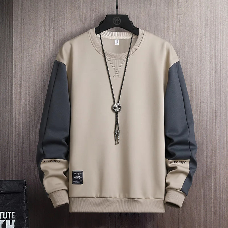 2025 Men Casual Sweatshirt Hoodie Men Harajuku Streetwear Pullover Male Patchwork Loose O-Neck Fashion Hip Hop Hoodies 250707