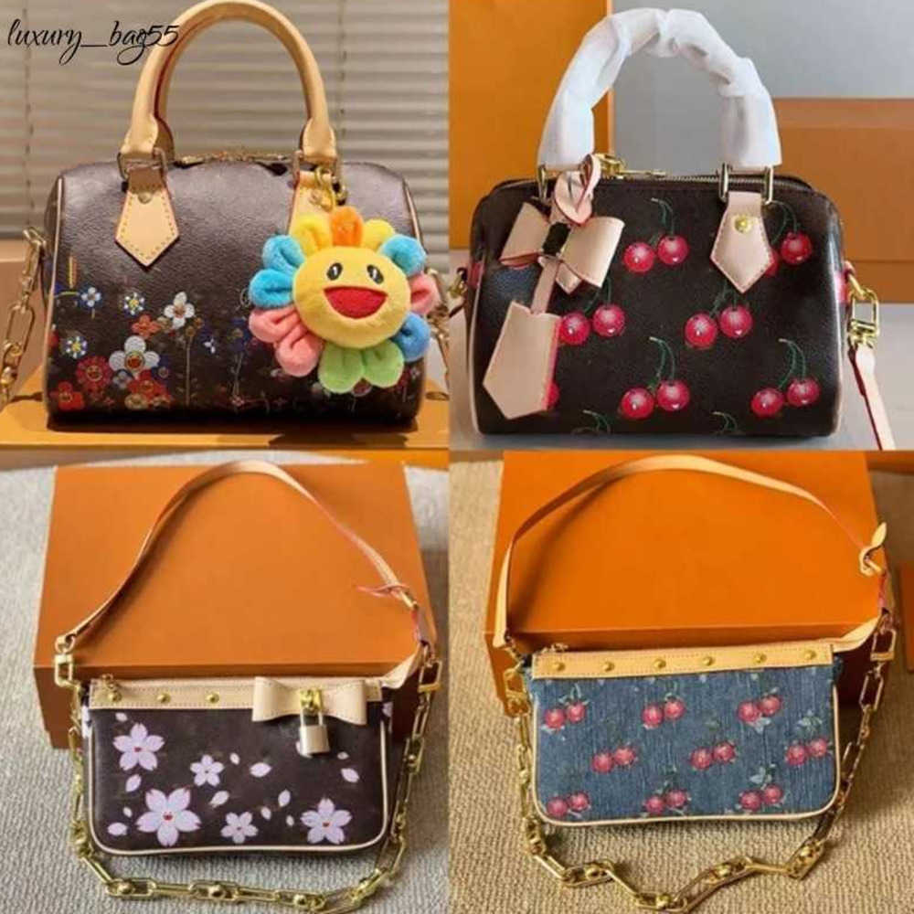 Shoulder Bags Blossoms Murakami Takashi Pochettes Chain Bag Women Handbag Tote Shoulder Underarm Cherry Bags Clutch Wallet Hobo Purses Ladies Satchels Totes