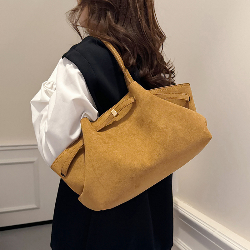 designer bag new trendy fashionable and retro dumpling - shaped bag Large - sized high - end under - arm single - shoulder bag daily commuting bag tot