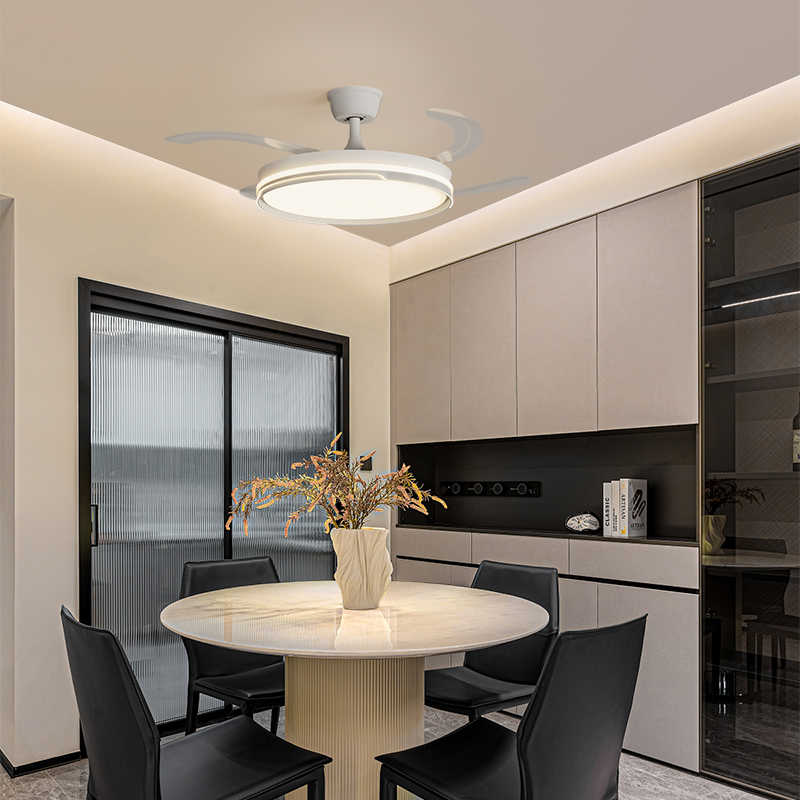 Stylish Contemporary Ceiling Fans Integrated with Brightening Lights for Cozy Spaces Variable frequency 6-speed