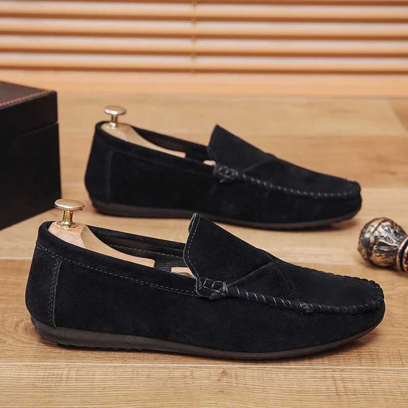 Fion Suede Men Casual Shoes M Lazy Shoes Breathable Cfort Slip-on Mens Driving Shoes Luxury Brand Loafers Y250707