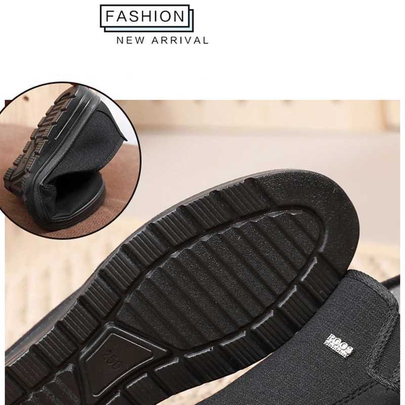 Oversize Cloth Shoes Mens Shoes Flat Old Dad Shoes Breathable Men Single Light Leisure Shoes Non-skid Old Man Walk Shoes Y250707