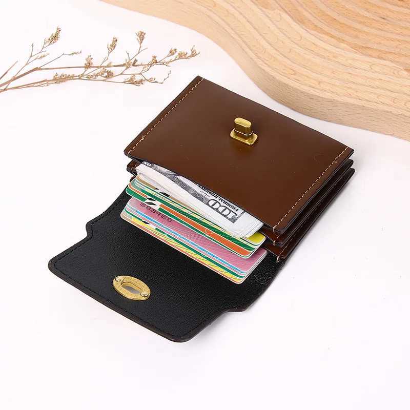 New Wen Wallets Fi Short Hasp Pu Leather Purses For Wen Portable Mtifunctial Mey Bag Small Coin Card Holders Y250707