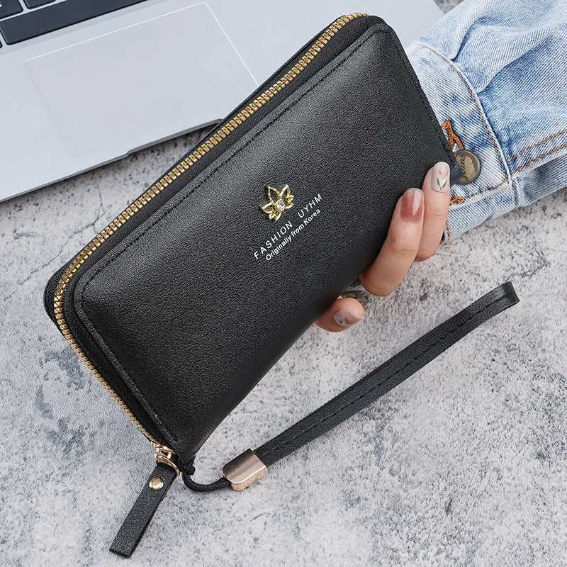 Mens LG Wallet Solid Color High End Simple Exquisite Unique Quality Zipper Wallet Off Phe Bag Large Capacity Wallet Y250707
