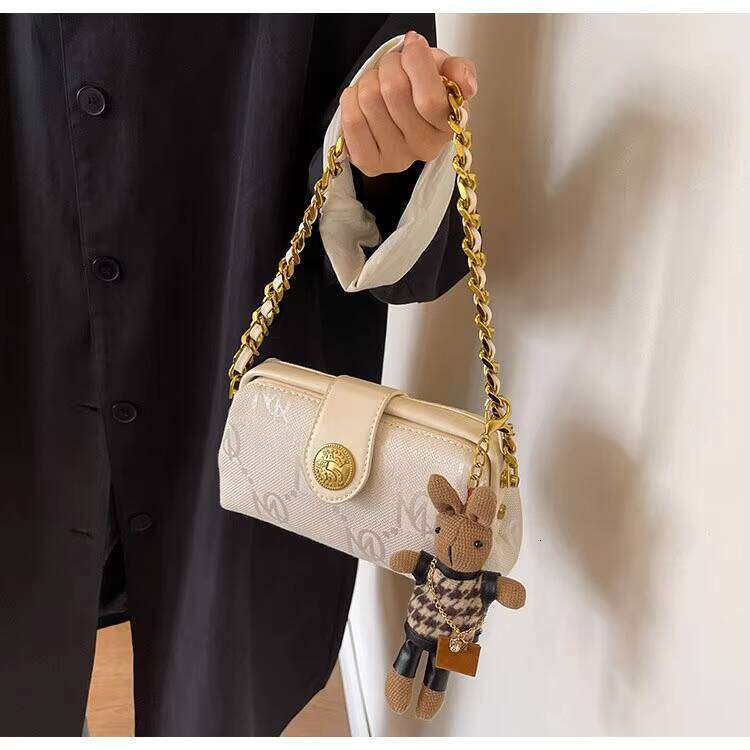 DHgargets Summer Hot Sales New Women's Retro Woven Fabric Armpit Long Strap Single Shoulder Crossbody Bag