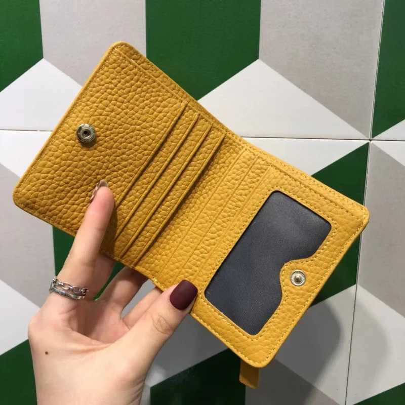 Cowhide Wens Purses Short Thin Small Wallet Chic Christmas Deer Butt Ladies Genuine Leather Card Holder Wallet Coin Purse Y250707