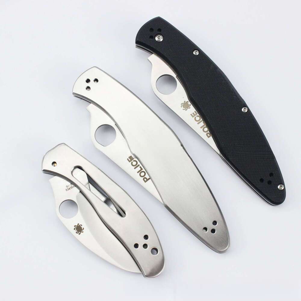 Police C07 EDC Tool G10 Steel Handle Outdoor Mountaineering Camping Folding Knife