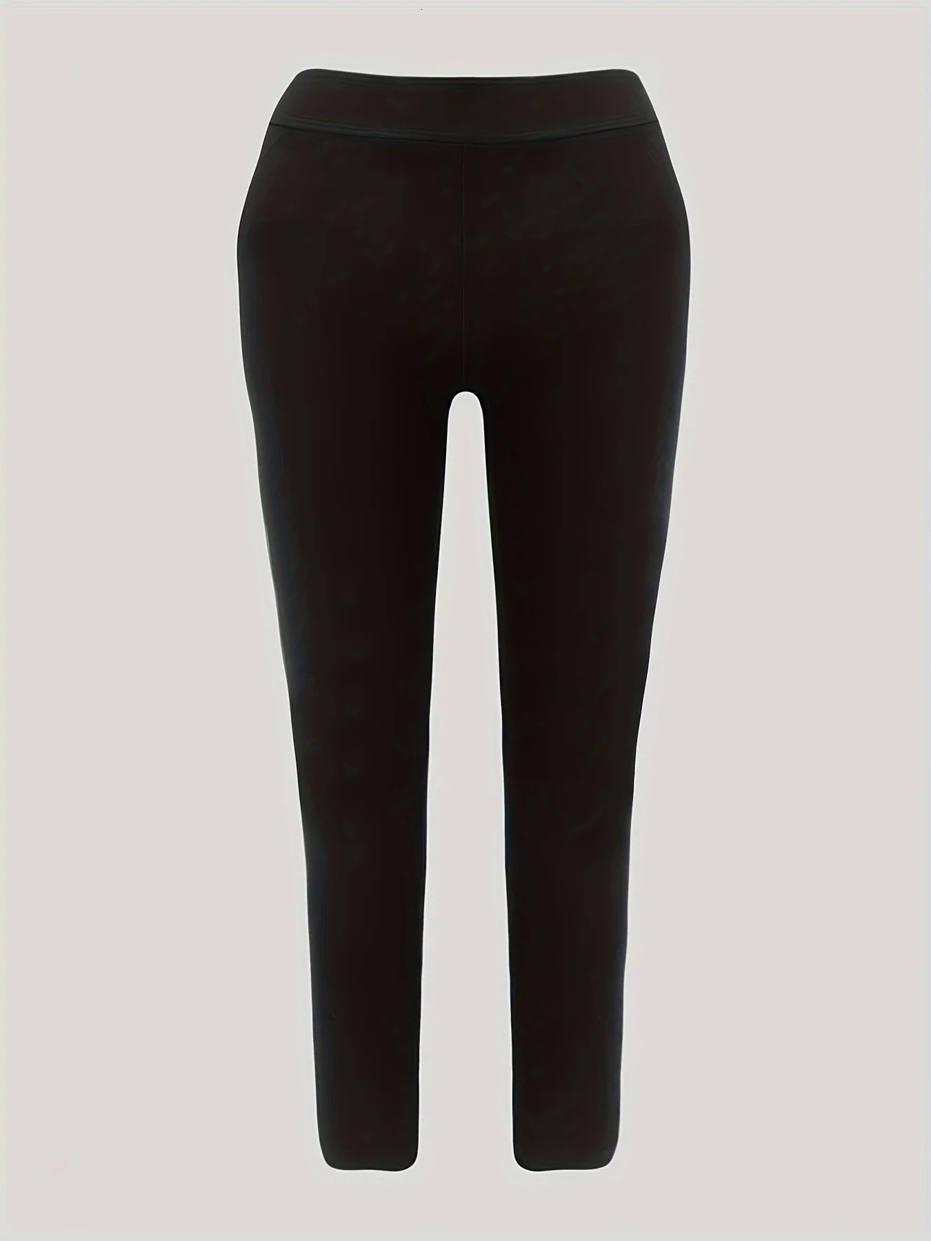 Summer womens plus size high elasticity knitted fabric fashion solid color tight pants w250704