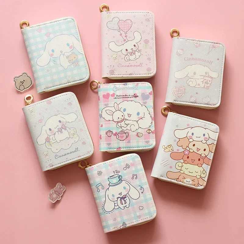 Kaii Coin Purses My Melody Kuri Cinnamoroll Pudding Cute Wallet Keychain Bags Card Holder Clutch Pouch Y250707