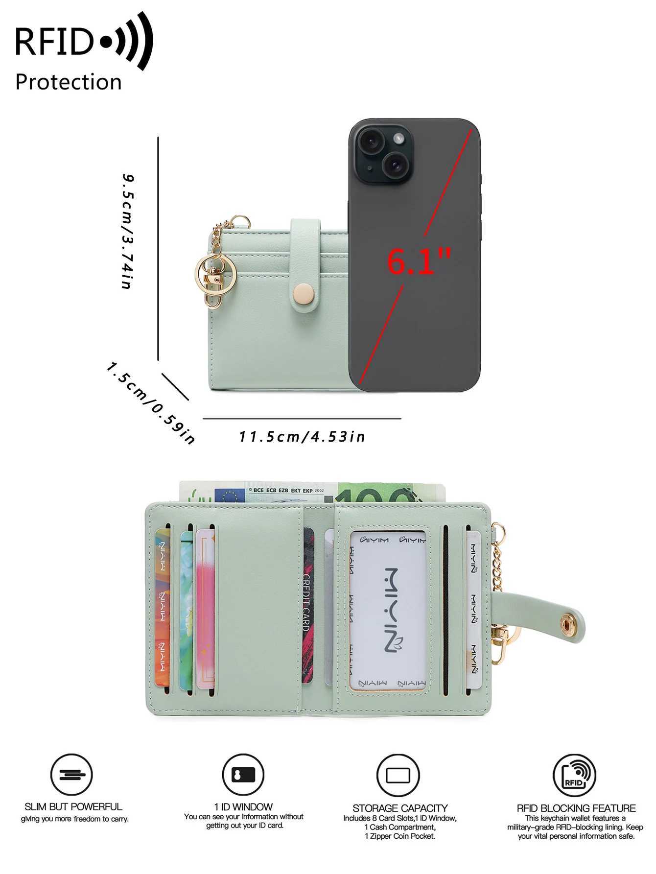 Classic Wens Short Wallet RFID Blocking Small Bifold Wallet Luxury Leather Pocket / Card Holder Coin Purse Keychain Y250707