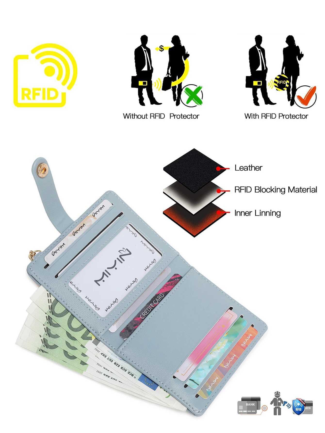 Classic Wens Short Wallet RFID Blocking Small Bifold Wallet Luxury Leather Pocket / Card Holder Coin Purse Keychain Y250707