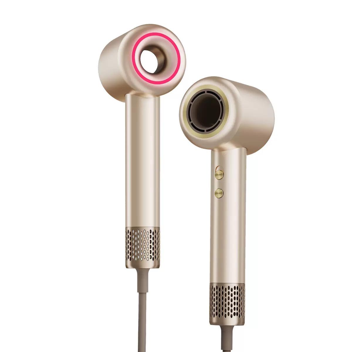 The new hollow private mold bladeless constant temperature does not hurt the generation hair dryer, high wind power anion high-speed