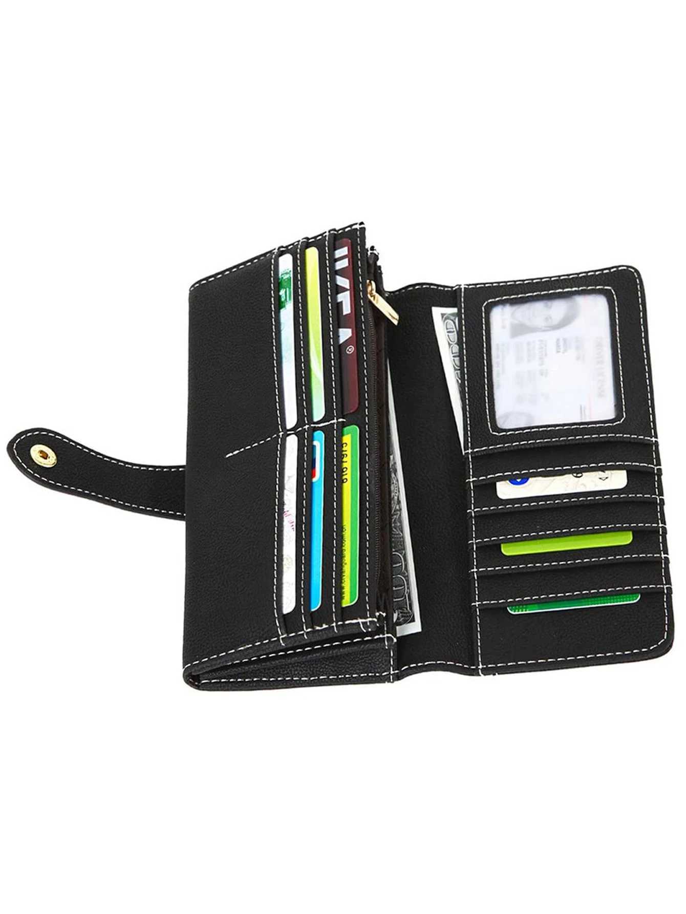 Vintage Elegant Mti Card Slot LG Wens Wallet PU Leather Cute Versatile Double Fold Soft Leather Zero Wallet Y250707