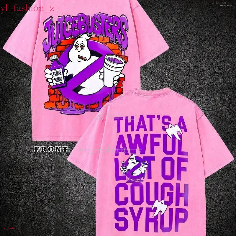 1 Awful Lot Of Cough Surup Shirt Men's T Shirts Washed Cotton Thats A Awful Lot Of Caugh Syrup T-Shirt Summer Trend Awful Lot Of Caugh Syrup Short Sleeve Casual Print 616