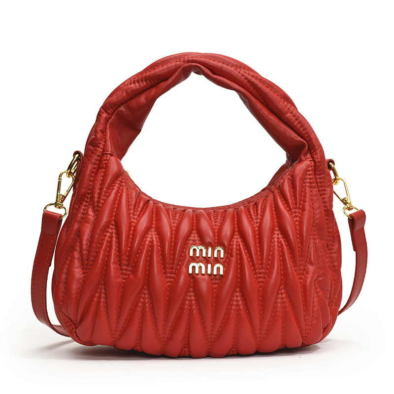 Free shipping designer French Soft Leather Wrinkle Bag for Women New Fashion High-Quality Texture Handbag Elegant Shoulder Bag Crossbody Bag