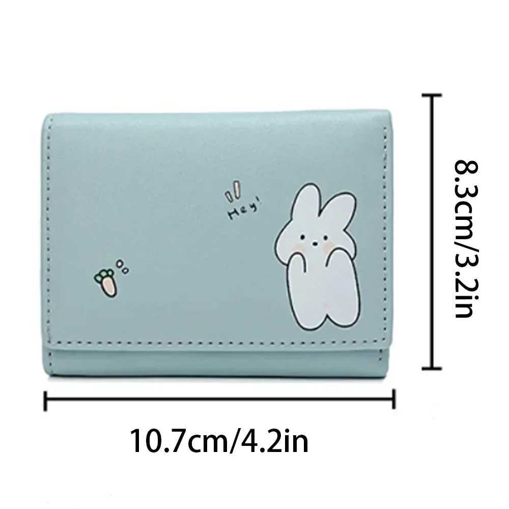 2023 Short Cute Small Wallets Student Triple Fold Card Holder Girl ID Bag Card Holder Coin Purse Ladies Wallets Carto Bags Y250707