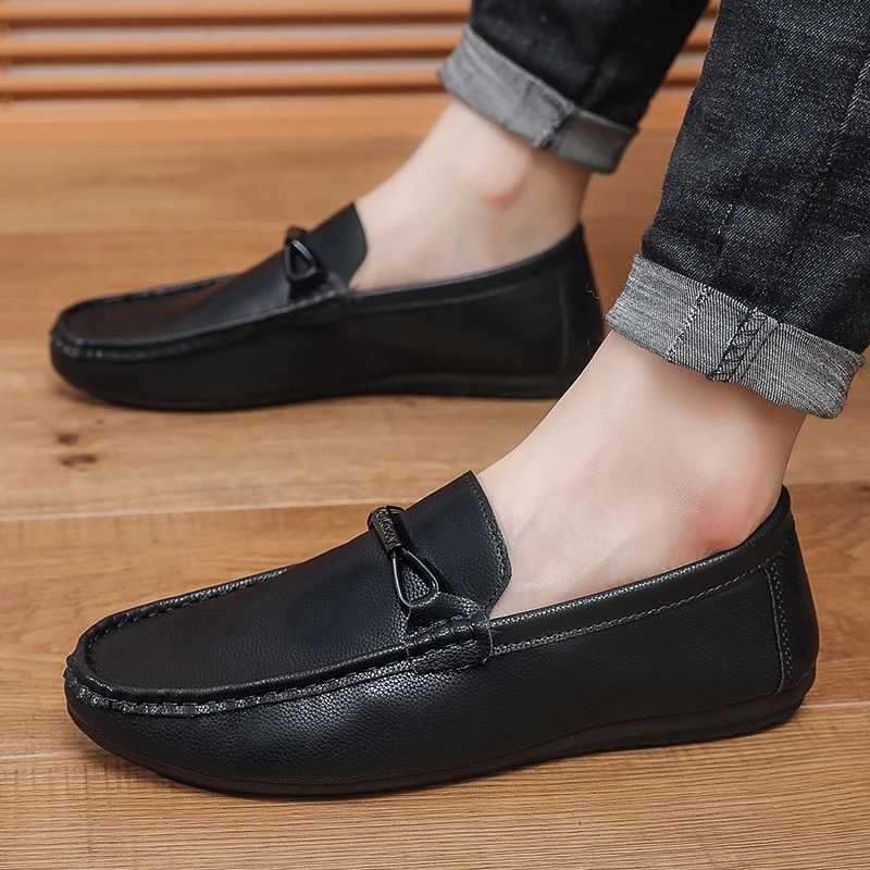 Leather Mens Loafers Fion Walking Shoes Cfy Man Drive Flats Classic Style Men Casual Shoes M Footwear Y250707